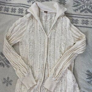 Free People - cream cardigan XS
